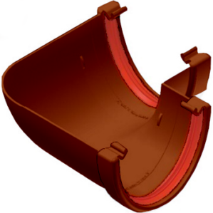 Brown Deepflow Guttering - Gutter Angle 90°
