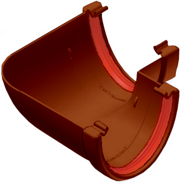 Brown Deepflow Guttering - Gutter Angle 90°