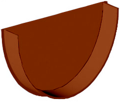 Brown Deepflow Guttering - Internal Stopend