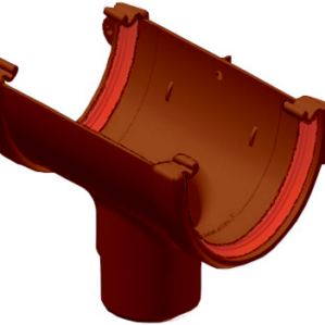 Brown Deepflow Guttering - Running Outlet