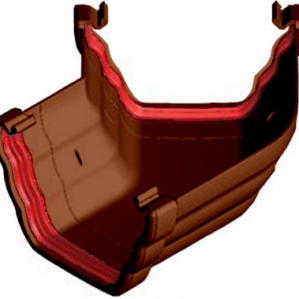 Brown Ogee Guttering - Gutter Angle 135°