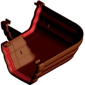 Brown Ogee Guttering - Gutter Angle 90°