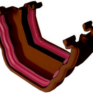 Brown Ogee Guttering - Ogee to Square Gutter Adaptor