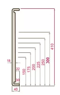 White Square Edge Full Replacement Fascia Board 300mm x 5m x 18mm - Image 3