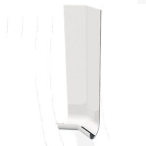 White Round Edge Full Replacement Fascia Board 18mm Thickness - External Fascia Corner 135 Degrees