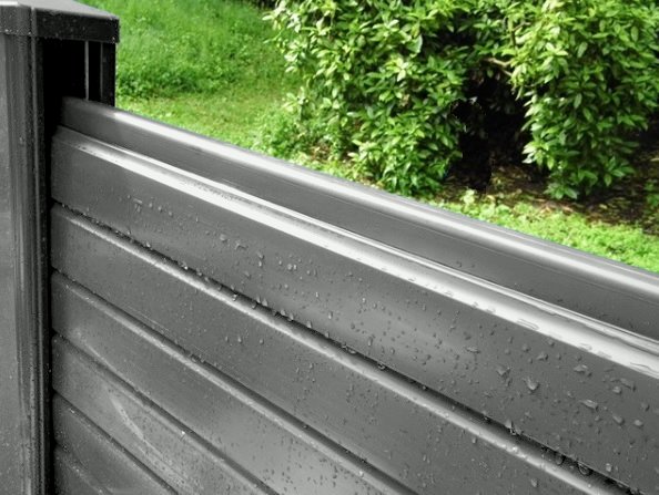 Carbon Grey Upvc-Fence Panel-1828 x 300mm - Image 2