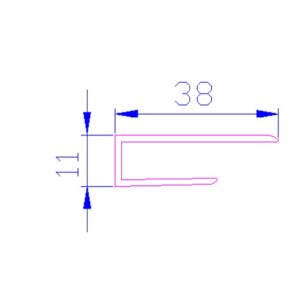 Storm Grey Smooth Finish-Soffit Board-Edge Trim-5m
