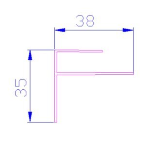 Black Soffit Board-F Section Trim-Smooth Black Finish-5m