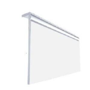 Plastic Skirting Board Cover Over Ogee Edge White-125mm